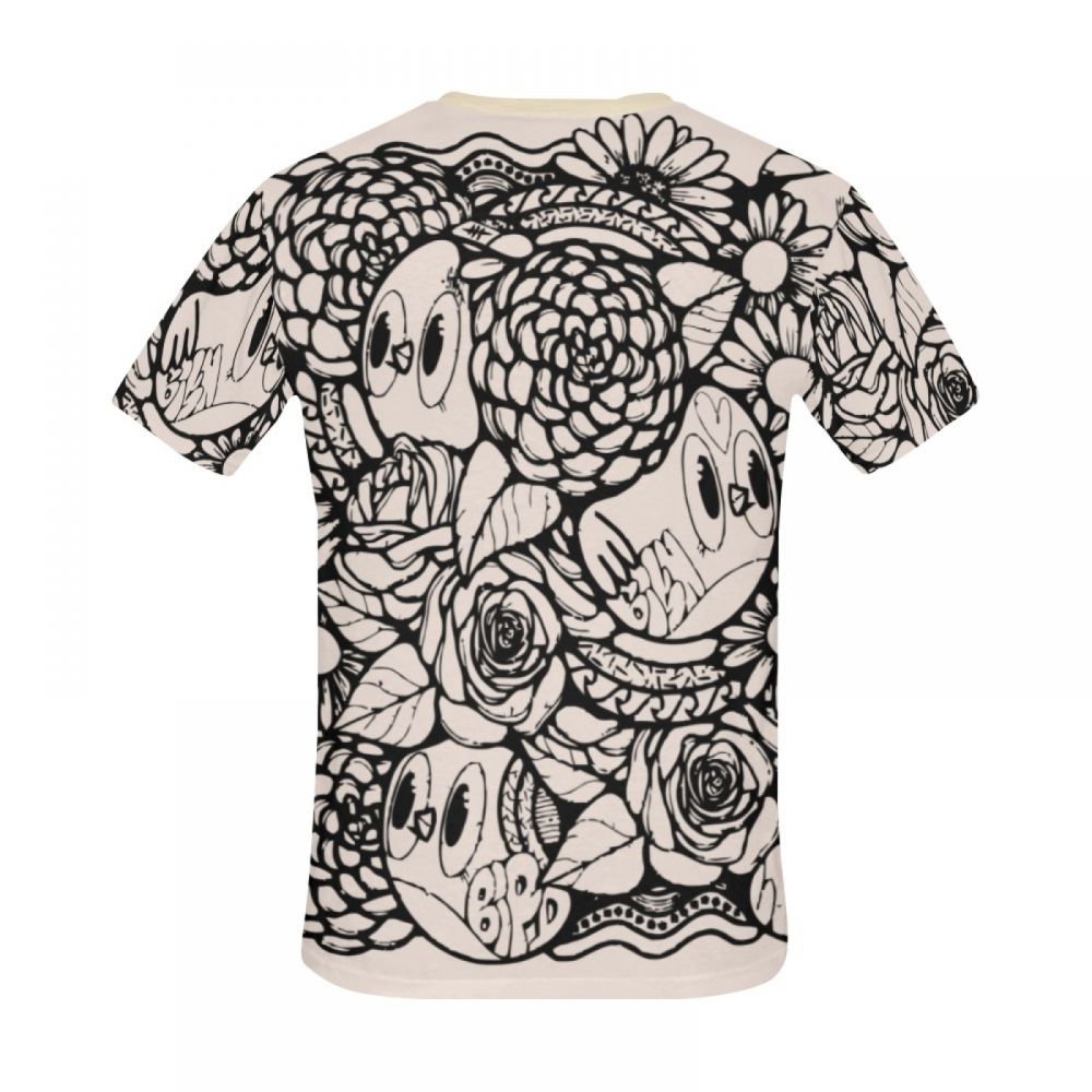 Camiseta Corta Perú Arte Digital Ave Flor Hombre