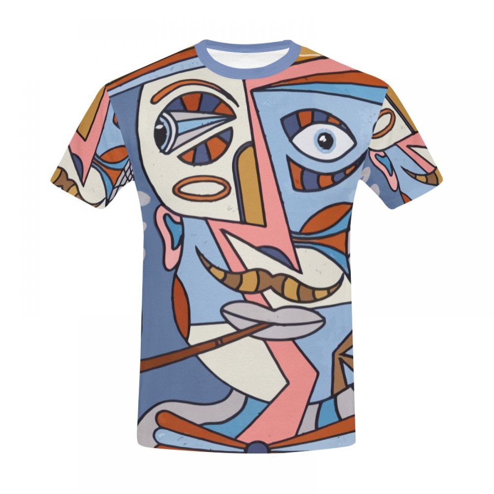 Camiseta Corta Perú Pipa De Arte Abstracto Hombre