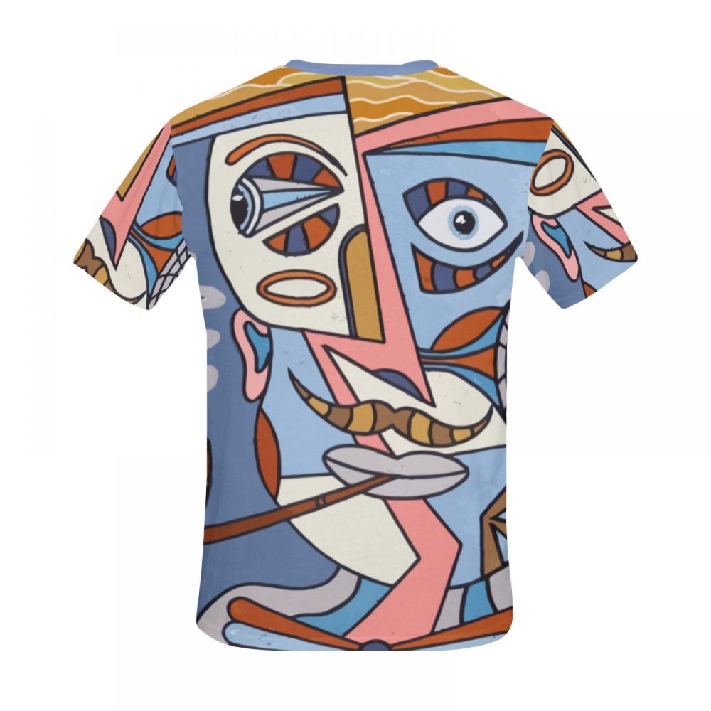 Camiseta Corta Perú Pipa De Arte Abstracto Hombre