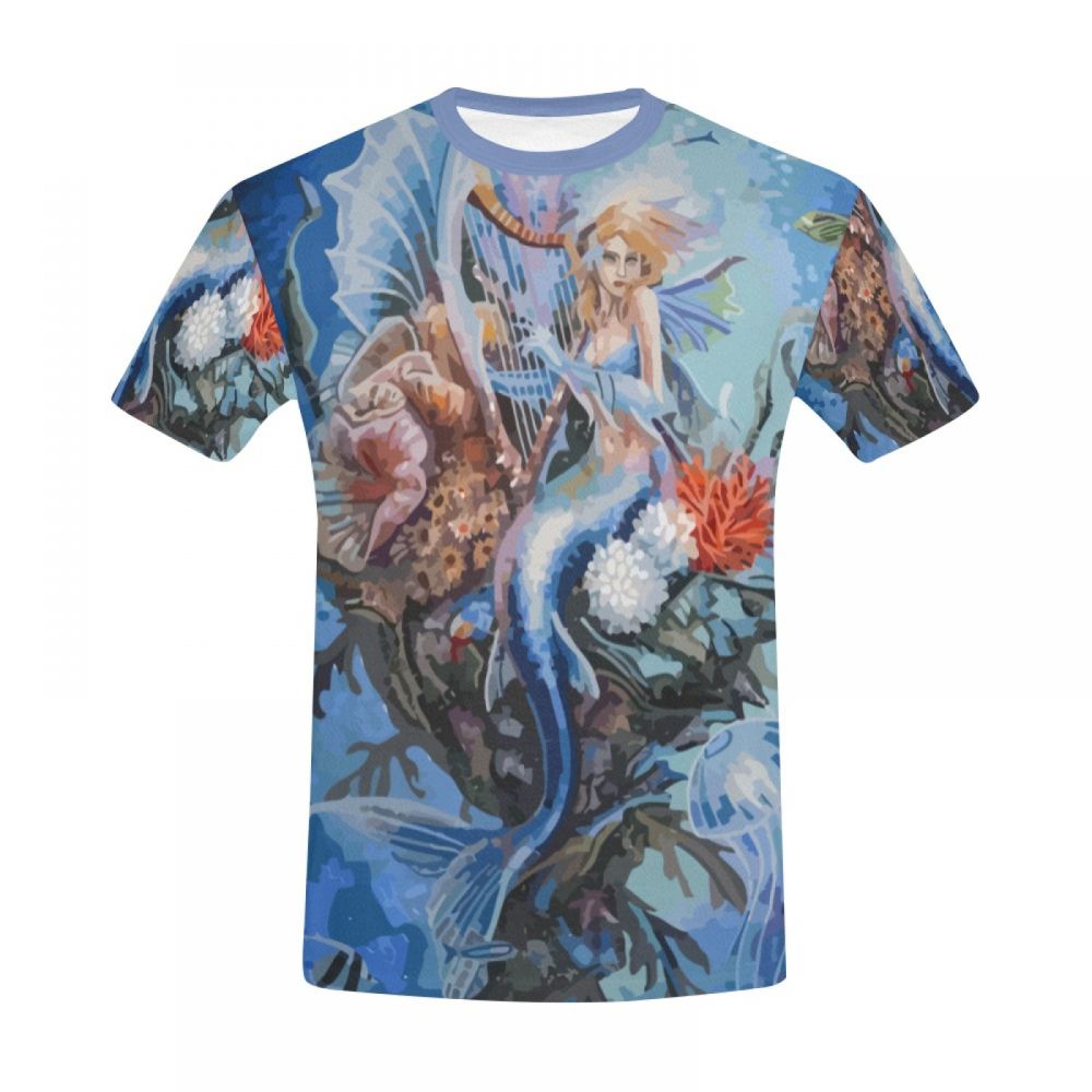 Camiseta Corta Perú Canción De Cuna De Sirena De Arte Digital Hombre