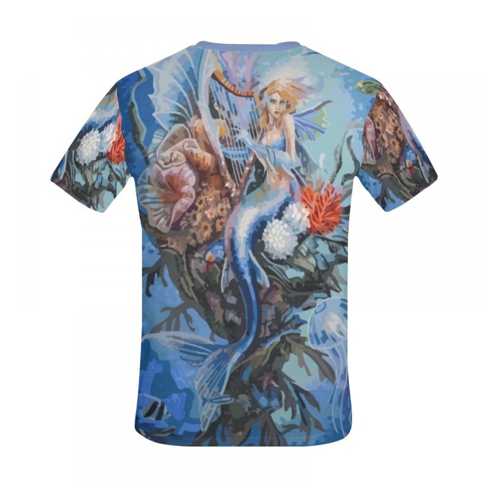 Camiseta Corta Perú Canción De Cuna De Sirena De Arte Digital Hombre