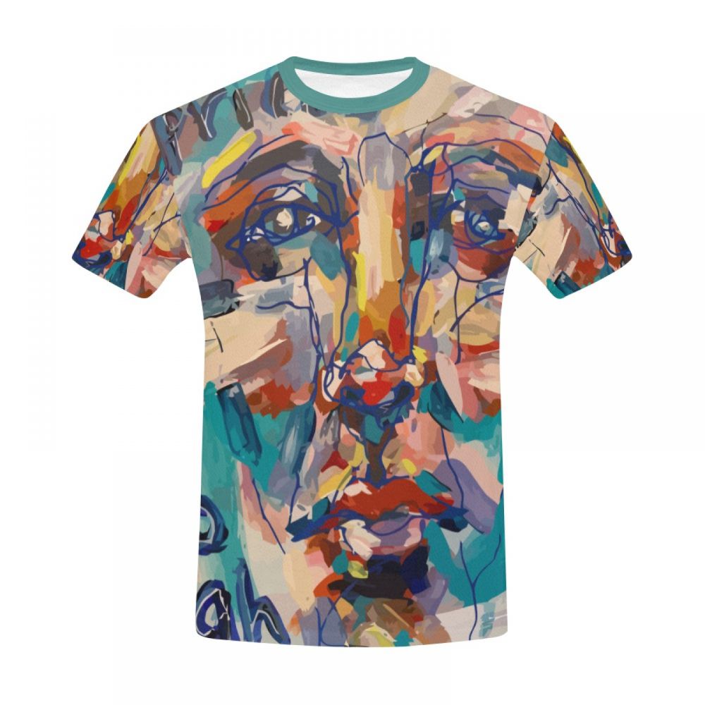 Camiseta Corta Perú Hombres De Tinta De Arte Abstracto Hombre