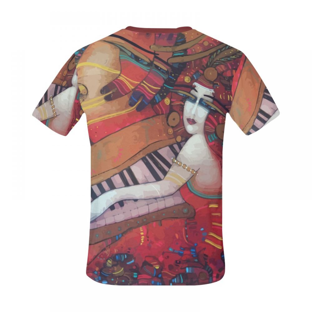 Camiseta Corta Perú Arte Rouge Chica Piano Hombre