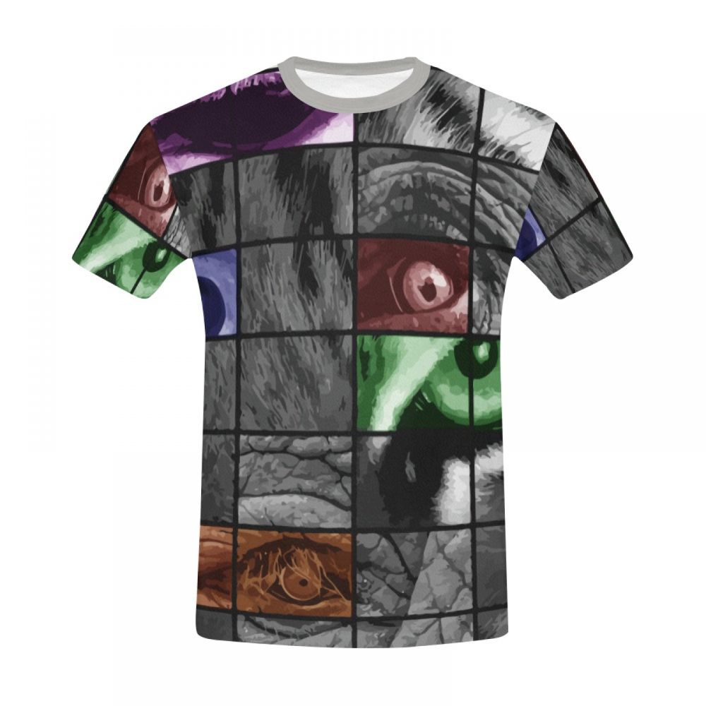 Camiseta Corta Perú Ojos De Gorila De Arte Animal Hombre