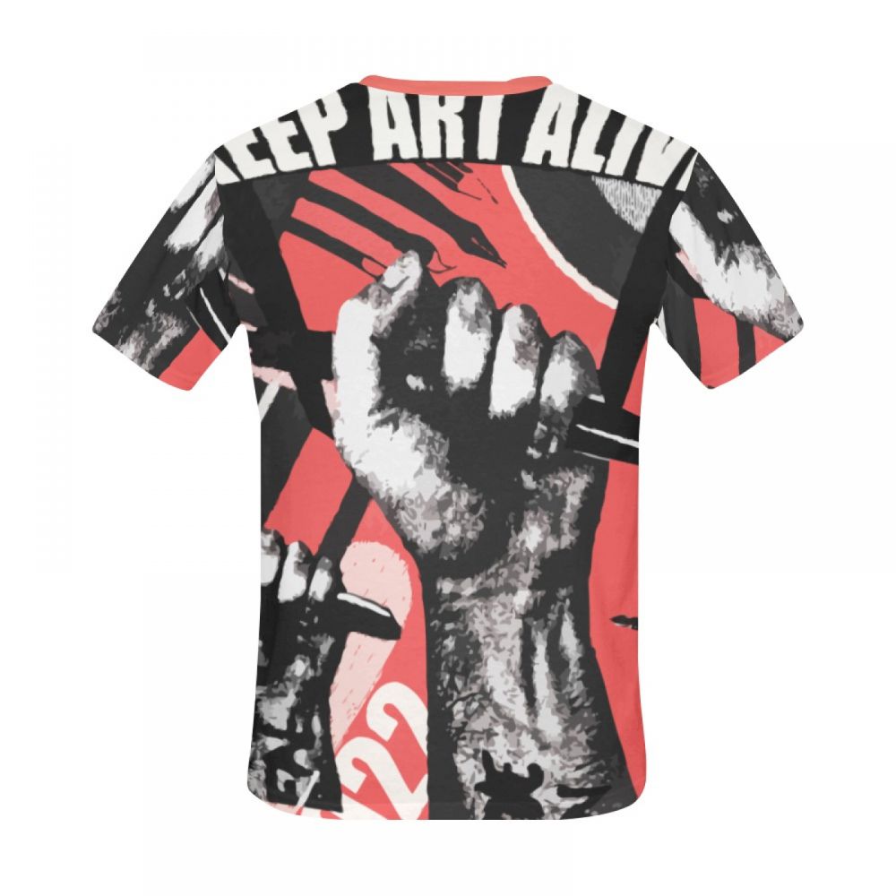 Camiseta Corta Perú Lucha Por El Arte Digital Hombre