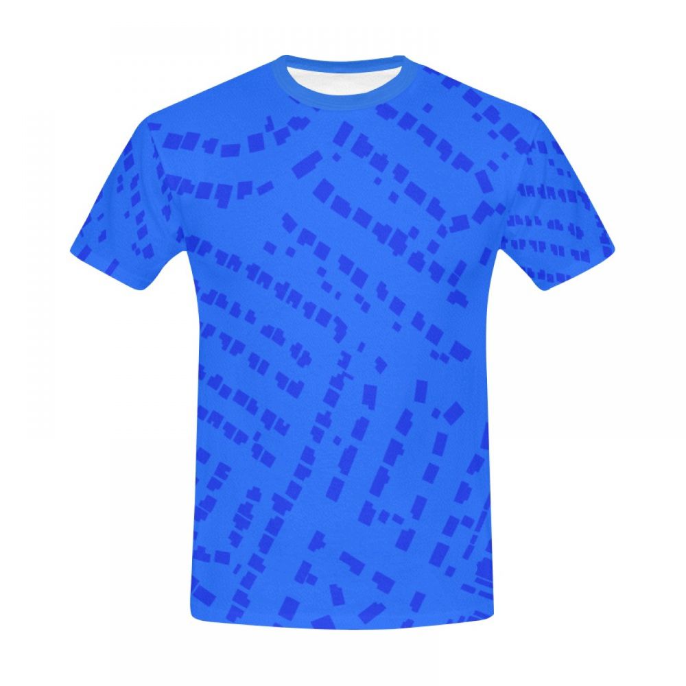 Camiseta Corta Perú Arte Digital Puntos Azules Hombre