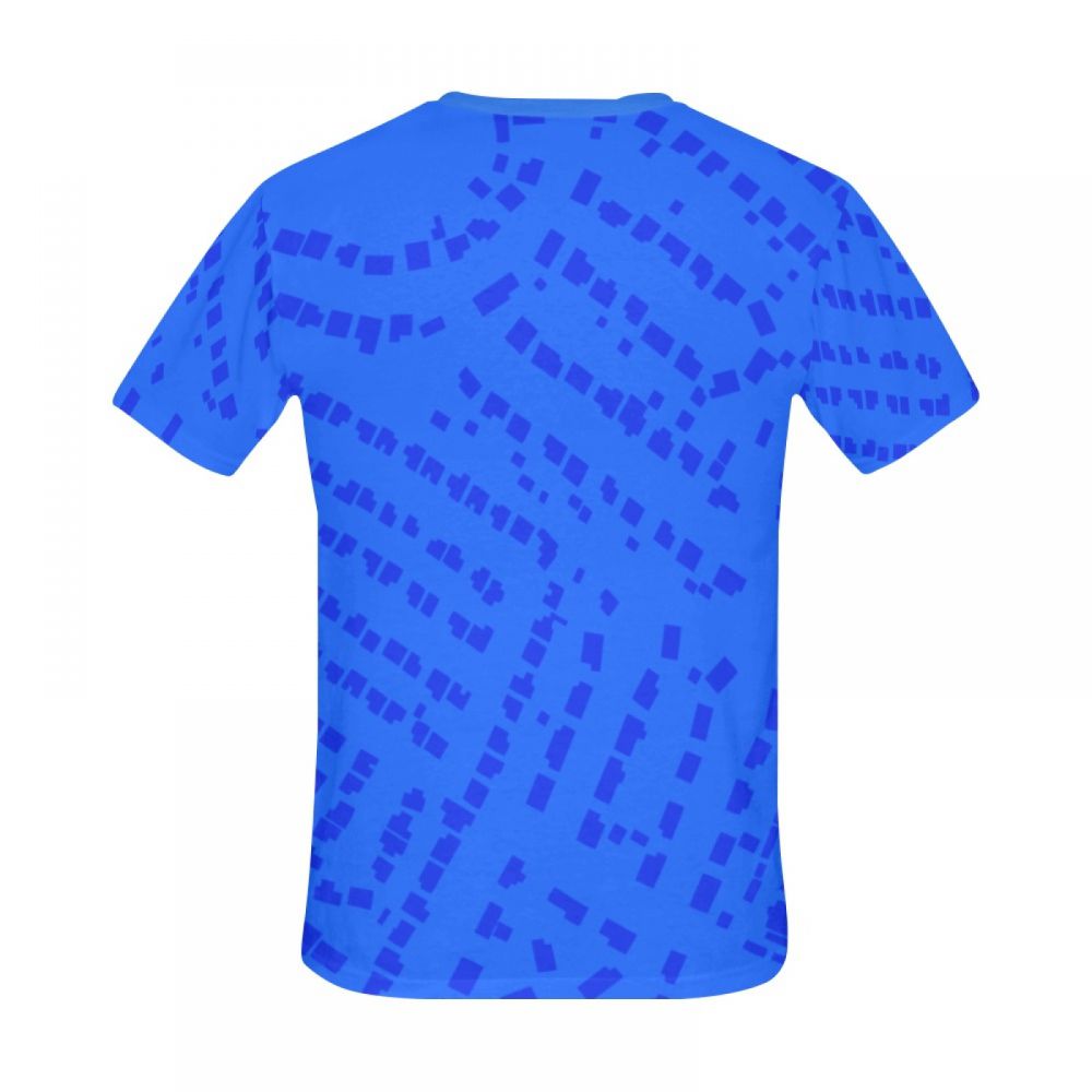 Camiseta Corta Perú Arte Digital Puntos Azules Hombre