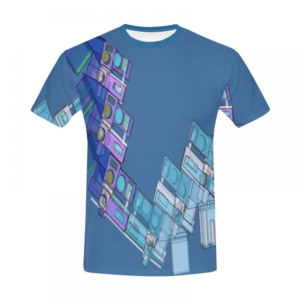 Camiseta Corta Perú Modelado 3d Arte Geométrico Hombre