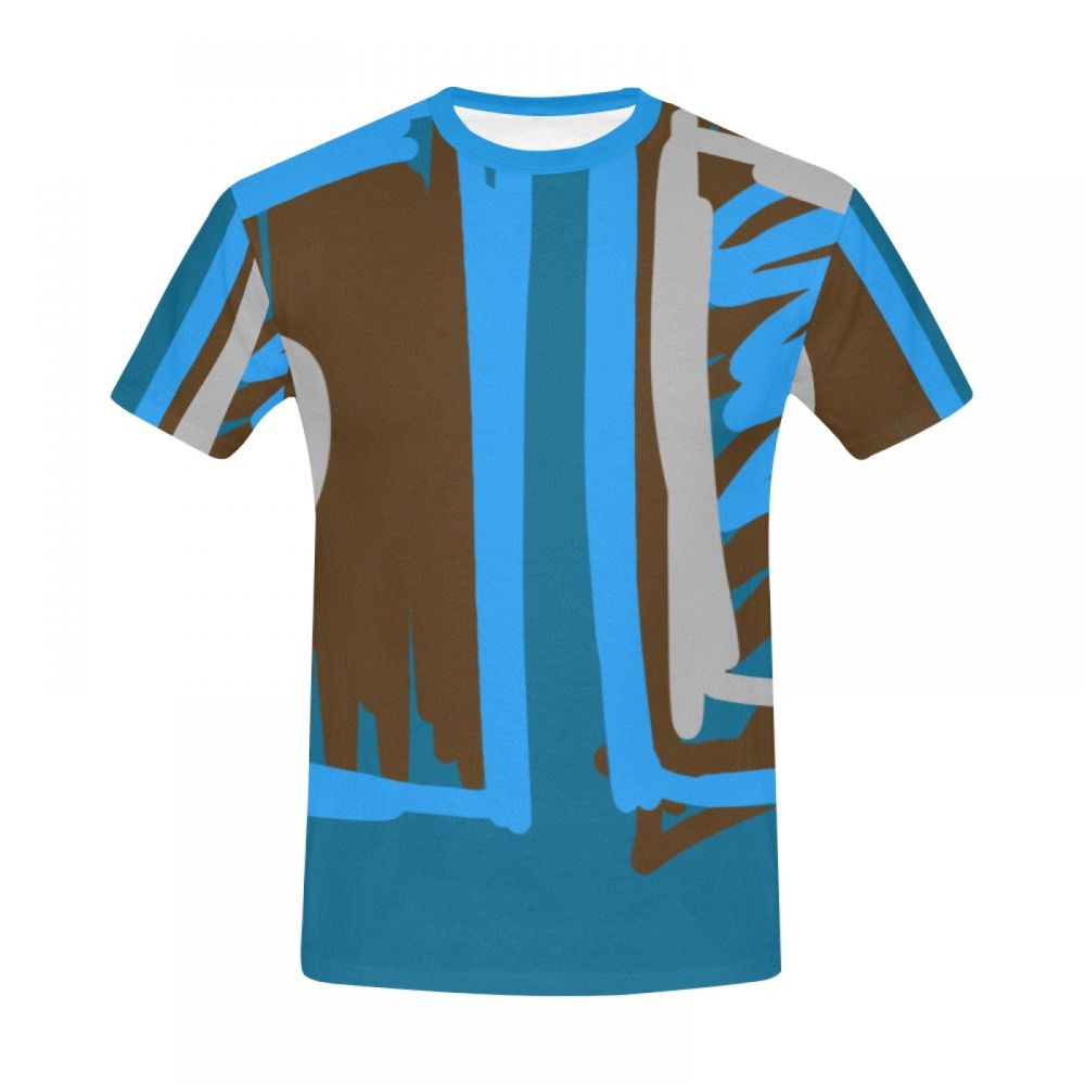 Camiseta Corta Perú Arte Digital Azul Hombre