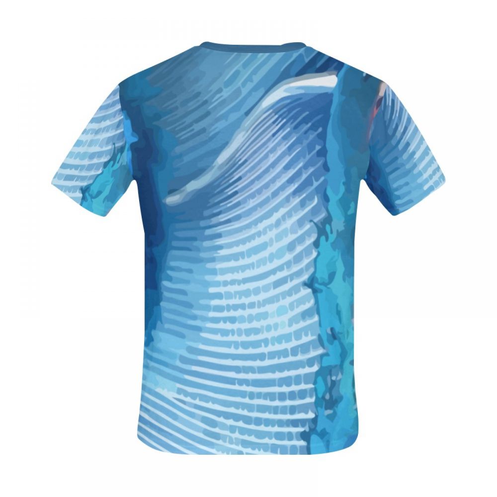 Camiseta Corta Perú Olas De Arte Digital Hombre