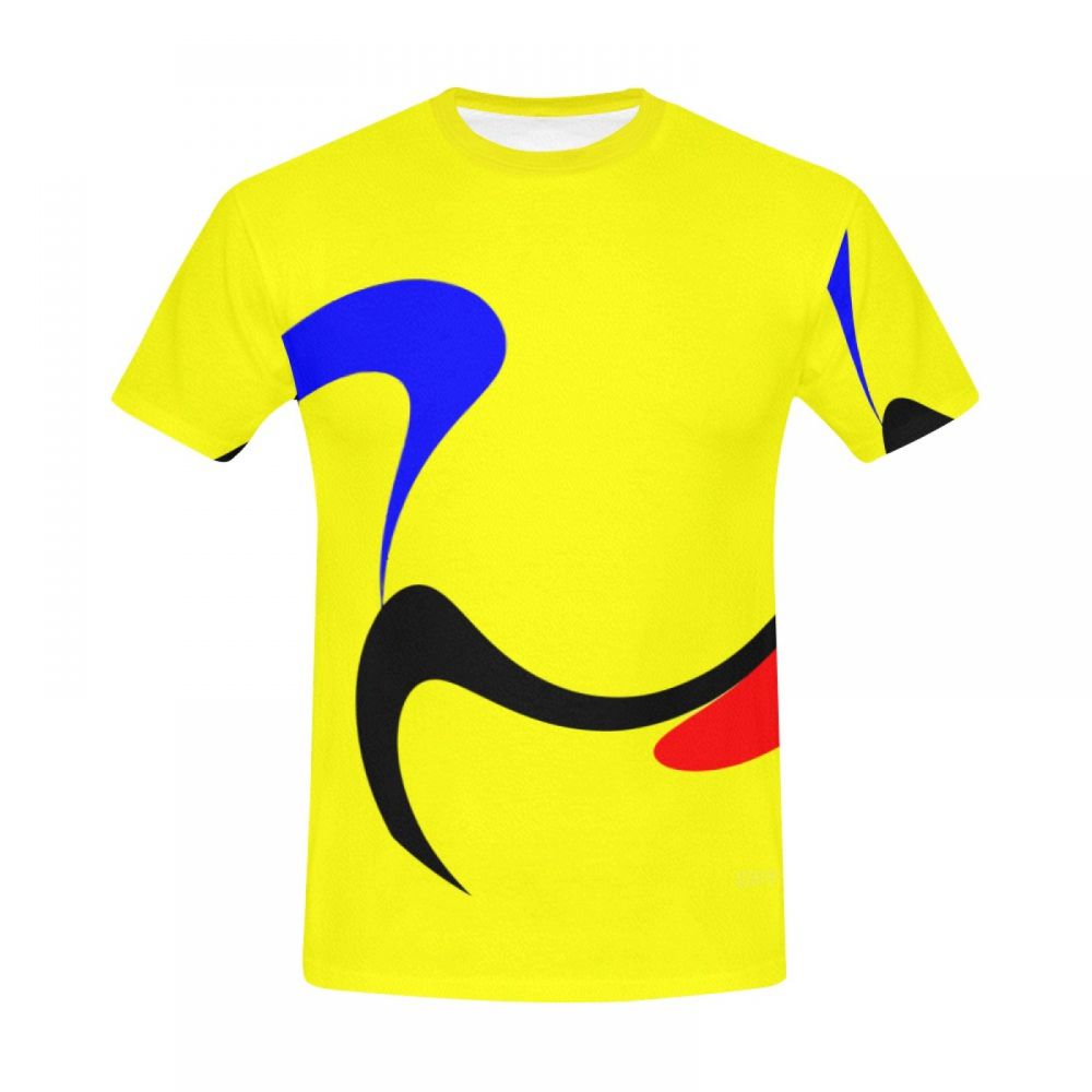 Camiseta Corta Perú Arte Digital Amarillo Hombre