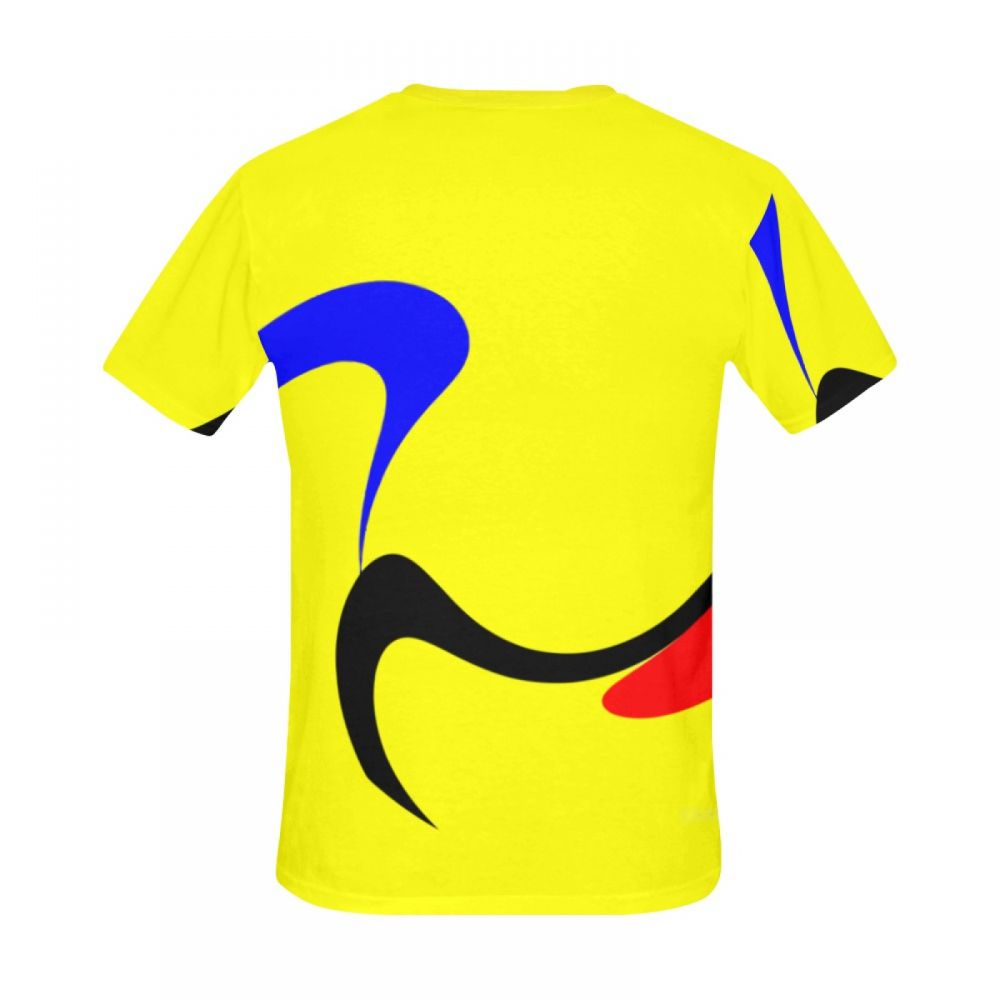 Camiseta Corta Perú Arte Digital Amarillo Hombre