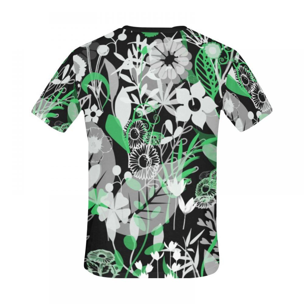 Camiseta Corta Perú Arreglo Floral De Arte Hombre