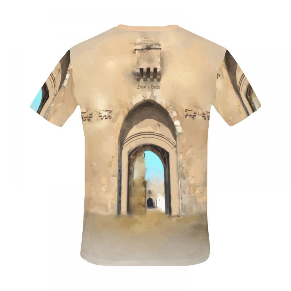 Camiseta Corta Perú Arte Ciudad Vieja De Jerusalén Hombre