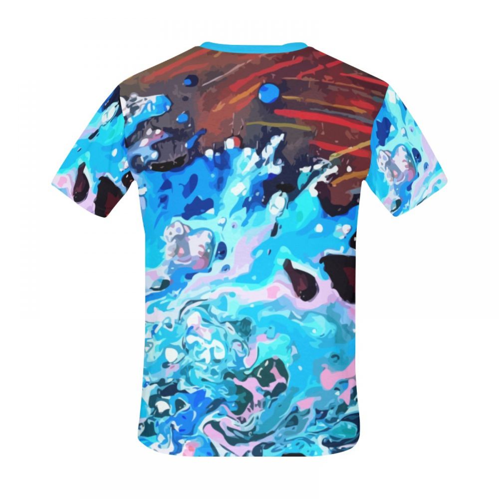 Camiseta Corta Perú Flores De Arte En La Tormenta Hombre