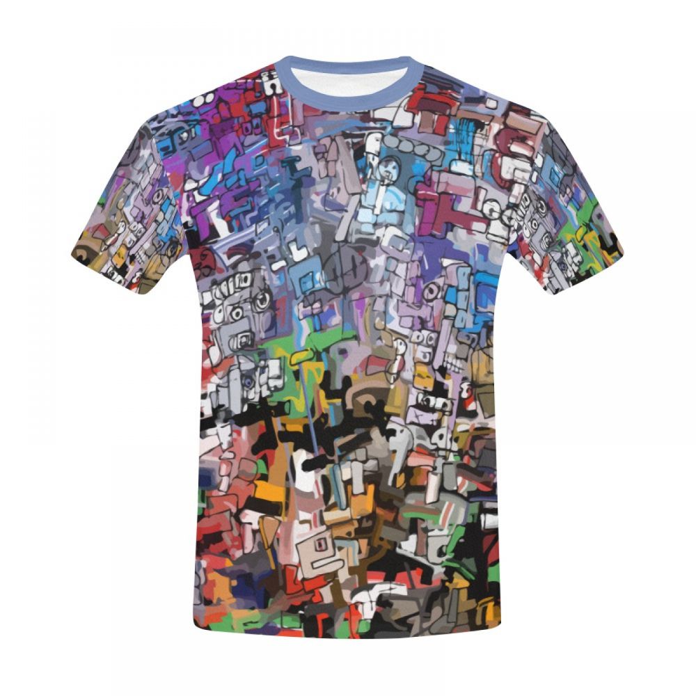 Camiseta Corta Perú Arte Abstracto Colorido Hombre