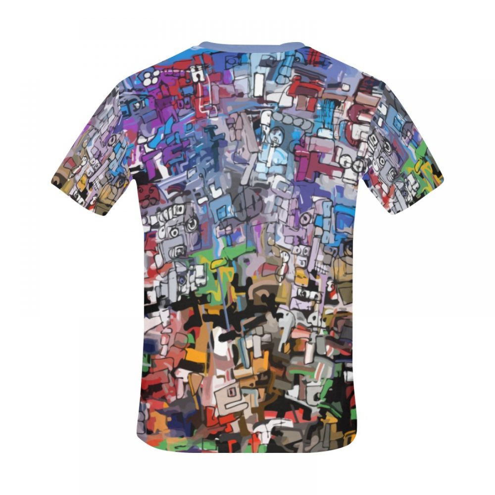 Camiseta Corta Perú Arte Abstracto Colorido Hombre