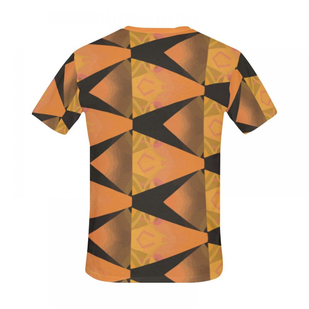 Camiseta Corta Perú Arte Abstracto Naranja Hombre