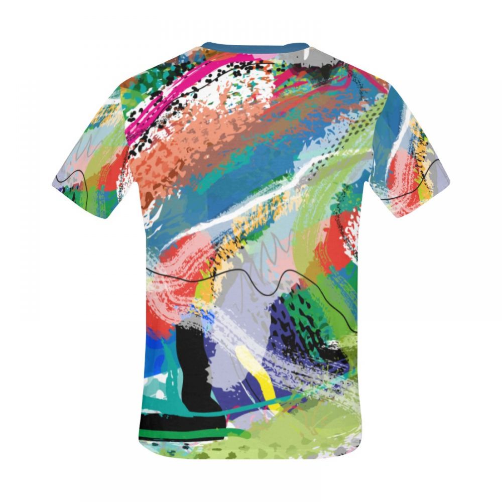 Camiseta Corta Perú Se Acerca La Primavera Del Arte Abstracto Hombre