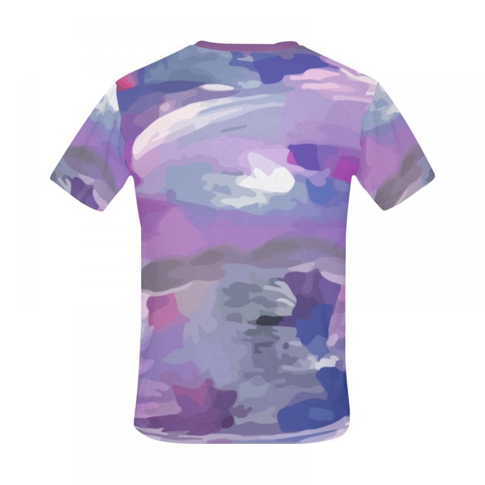 Camiseta Corta Perú Artístico Color Púrpura Grafiti Hombre