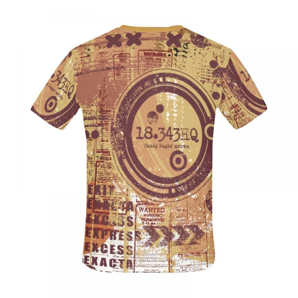 Camiseta Corta Perú Arte Conceptual Caramelo Azúcar Marrón Hombre