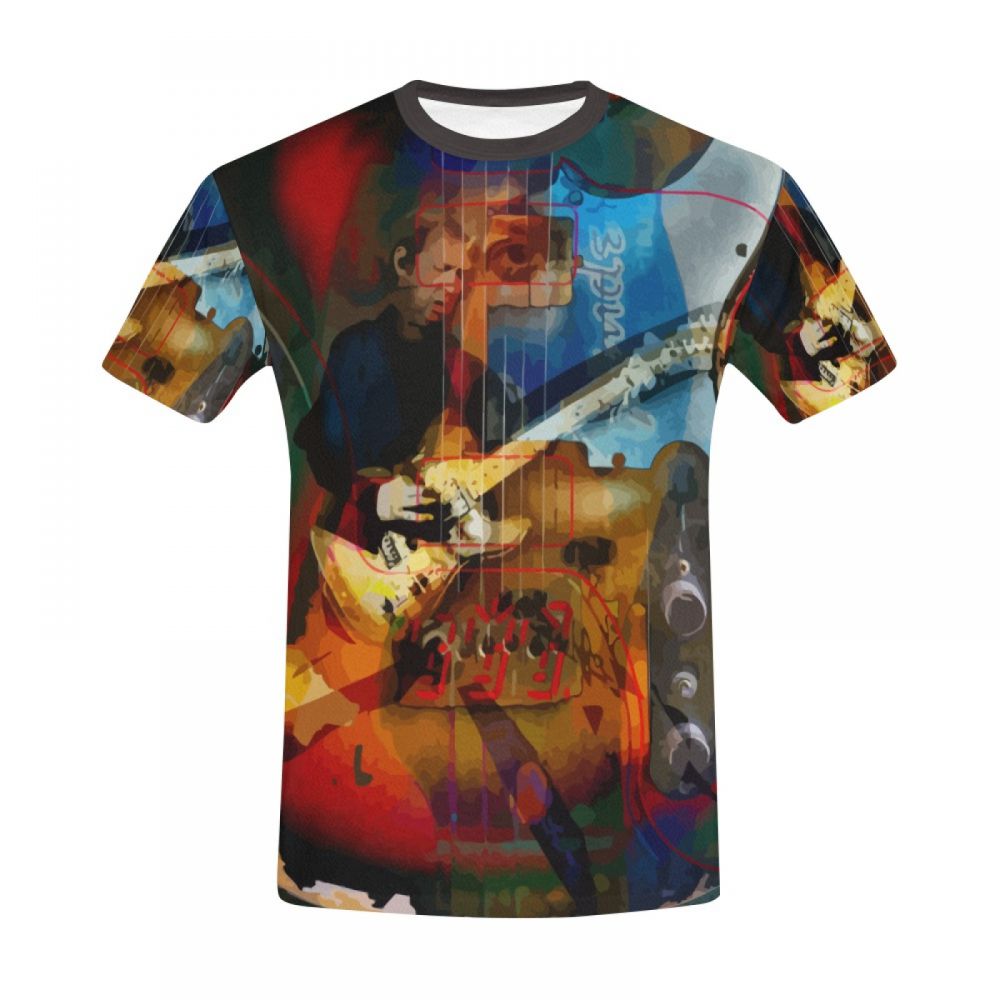 Camiseta Corta Perú Arte Músico Memorial Guitarrista Hombre