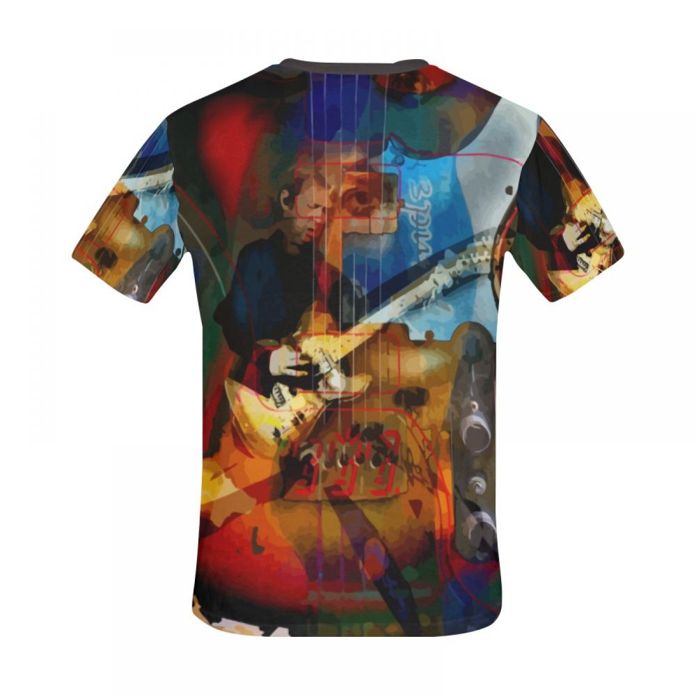 Camiseta Corta Perú Arte Músico Memorial Guitarrista Hombre