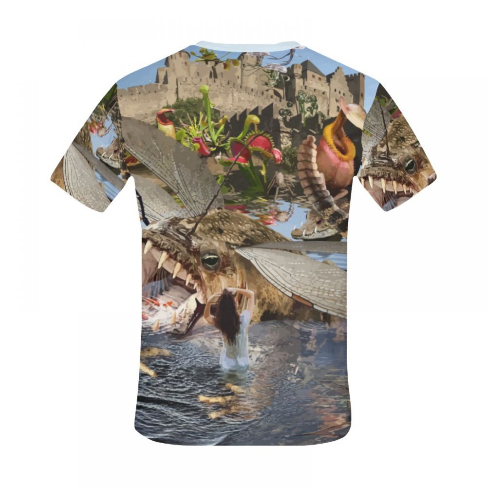 Camiseta Corta Perú Bosque Primigenio Arte Animal Hombre