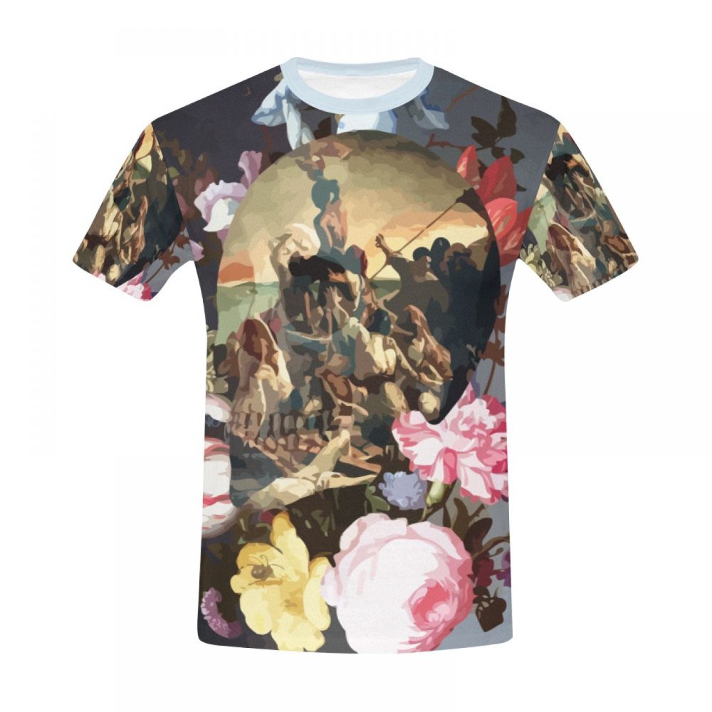 Camiseta Corta Perú Arte Surrealismo Renacimiento Guerra Hombre