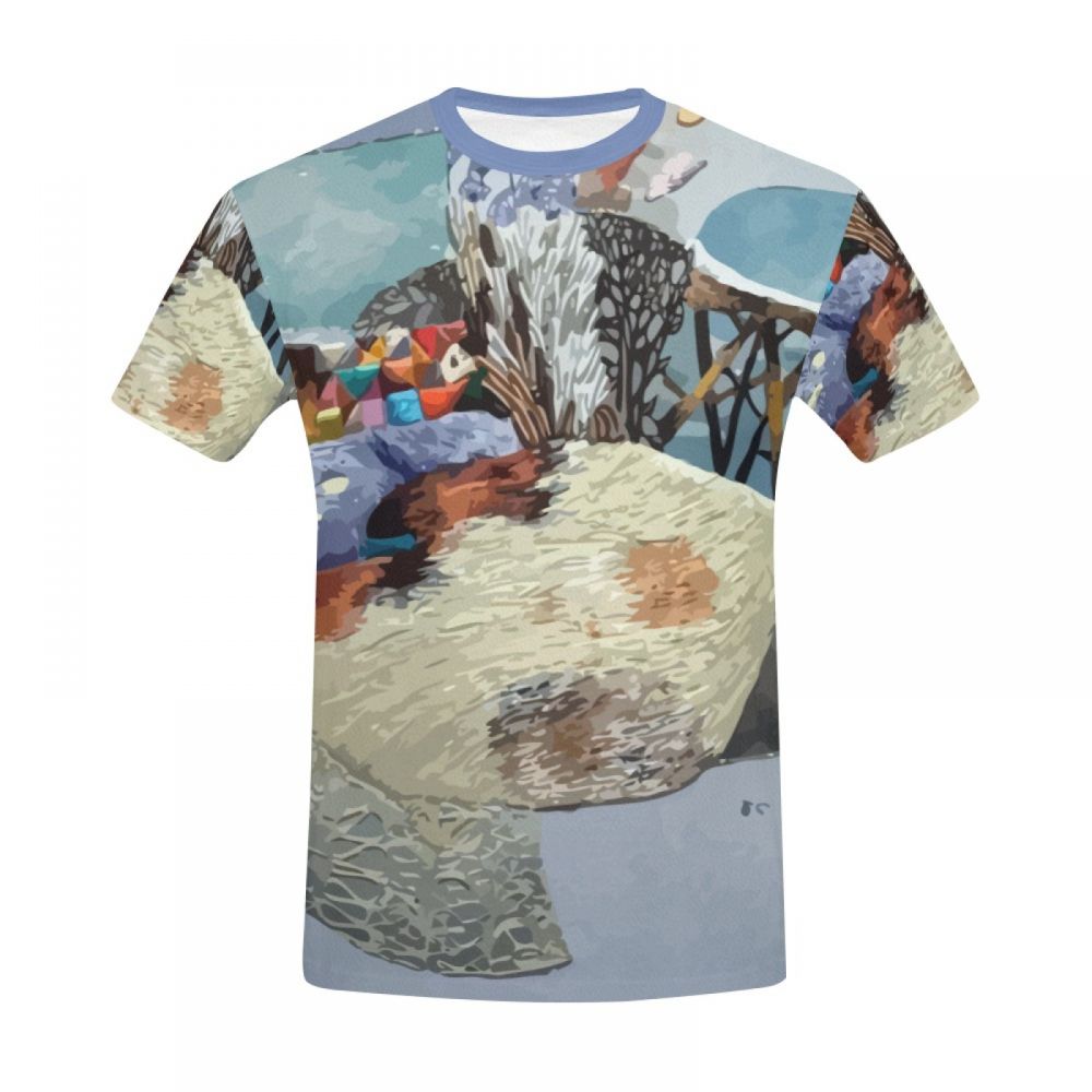 Camiseta Corta Perú Arte Campo Helada Y Sol Hombre