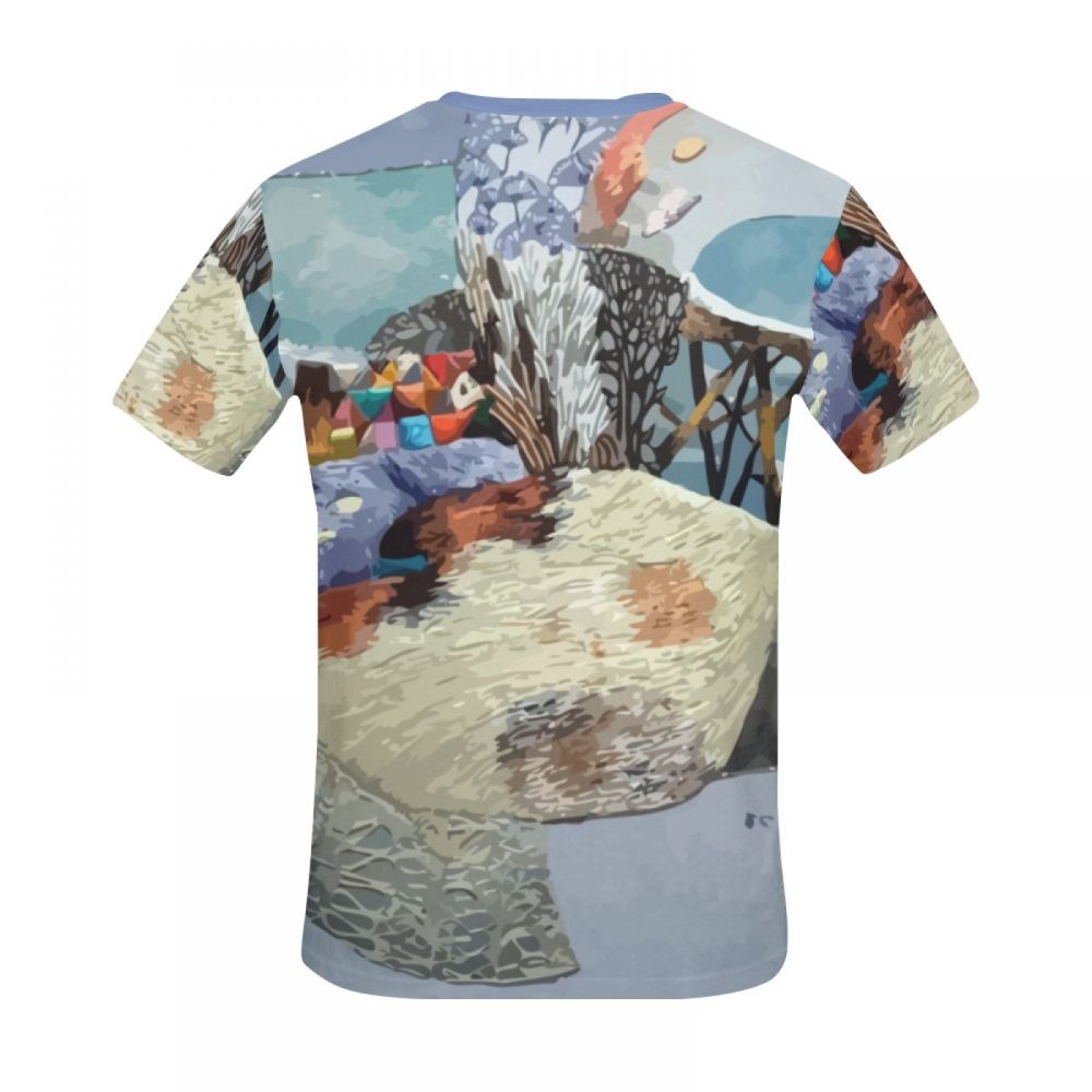 Camiseta Corta Perú Arte Campo Helada Y Sol Hombre