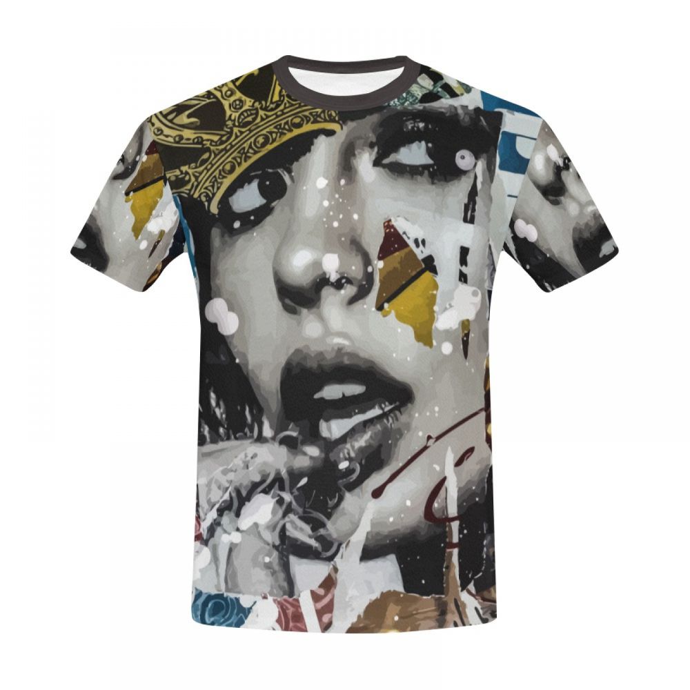 Camiseta Corta Perú Arte Graffiti Glamour Reina Hombre