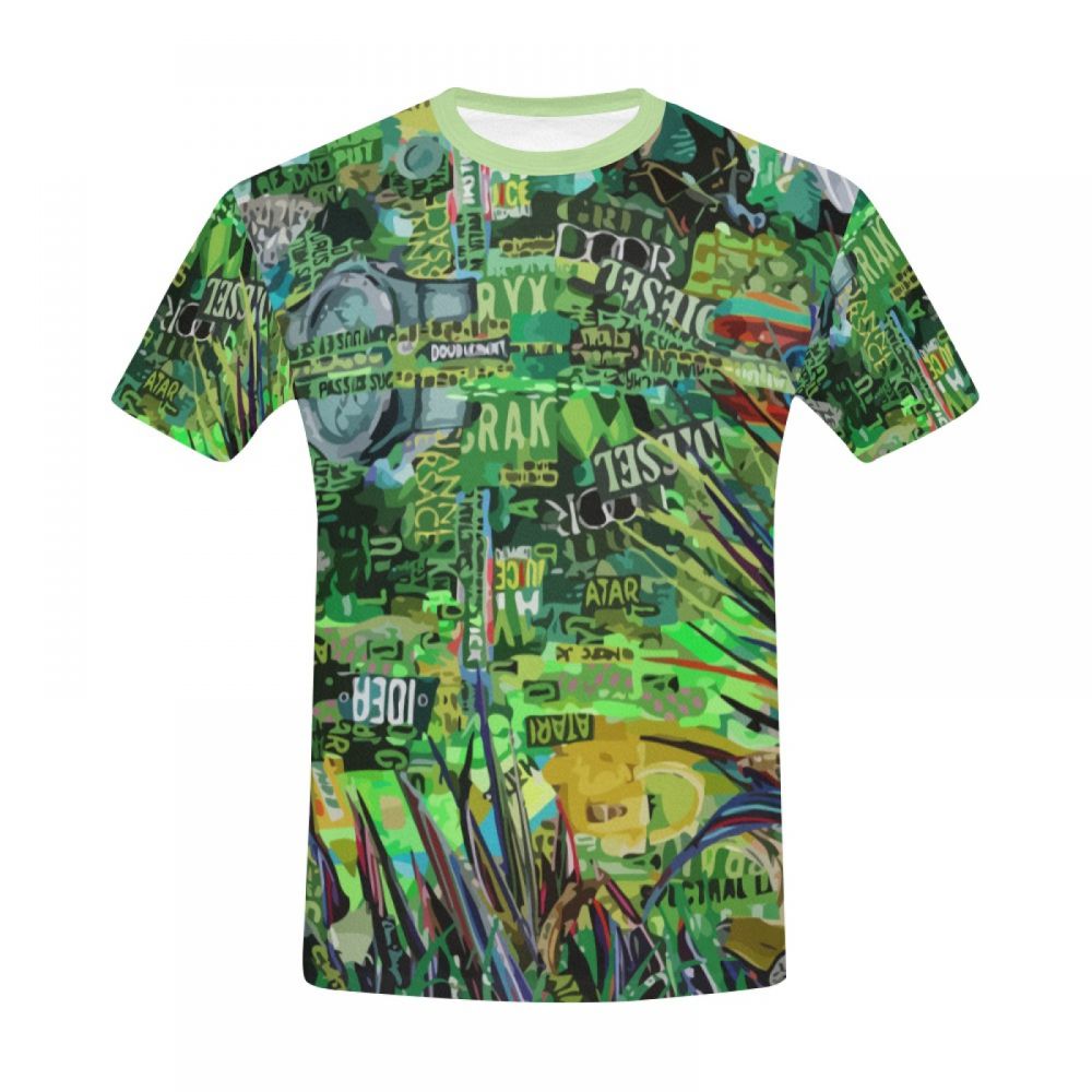 Camiseta Corta Perú Estanque Encantado Del Arte Del Paisaje Hombre