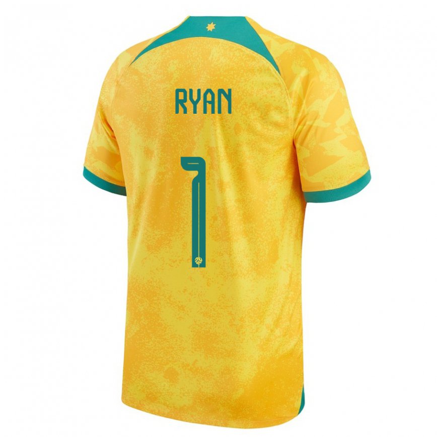 Niño Camiseta Australia Mathew Ryan #1 Dorado 1ª Equipación 22-24 Perú