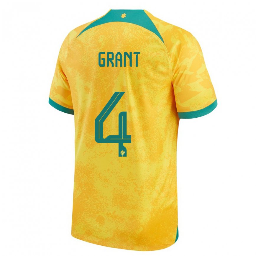 Niño Camiseta Australia Rhyan Grant #4 Dorado 1ª Equipación 22-24 Perú