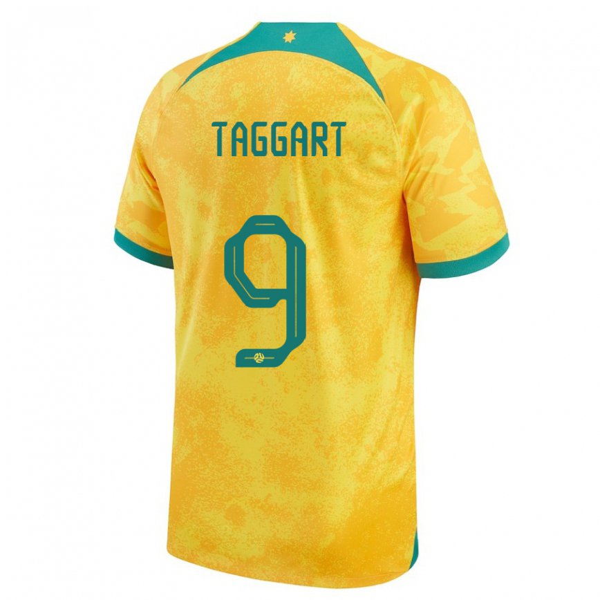 Niño Camiseta Australia Adam Taggart #9 Dorado 1ª Equipación 22-24 Perú