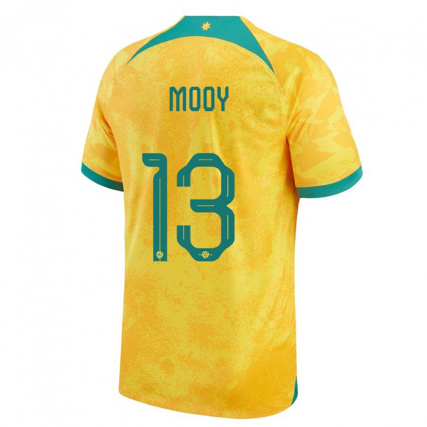 Niño Camiseta Australia Aaron Mooy #13 Dorado 1ª Equipación 22-24 Perú