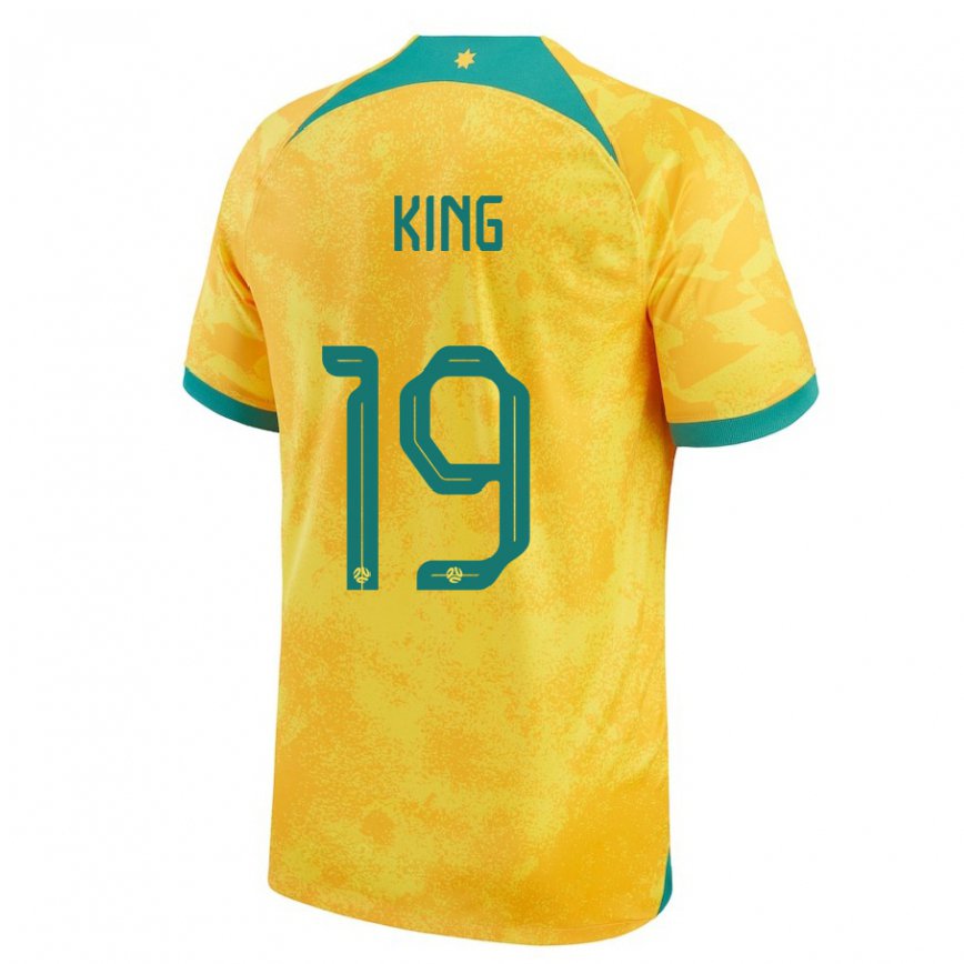 Niño Camiseta Australia Joel King #19 Dorado 1ª Equipación 22-24 Perú