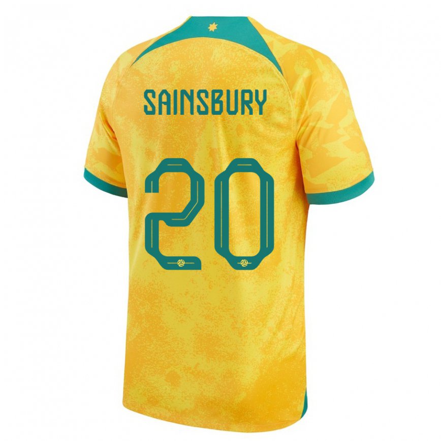 Niño Camiseta Australia Trent Sainsbury #20 Dorado 1ª Equipación 22-24 Perú