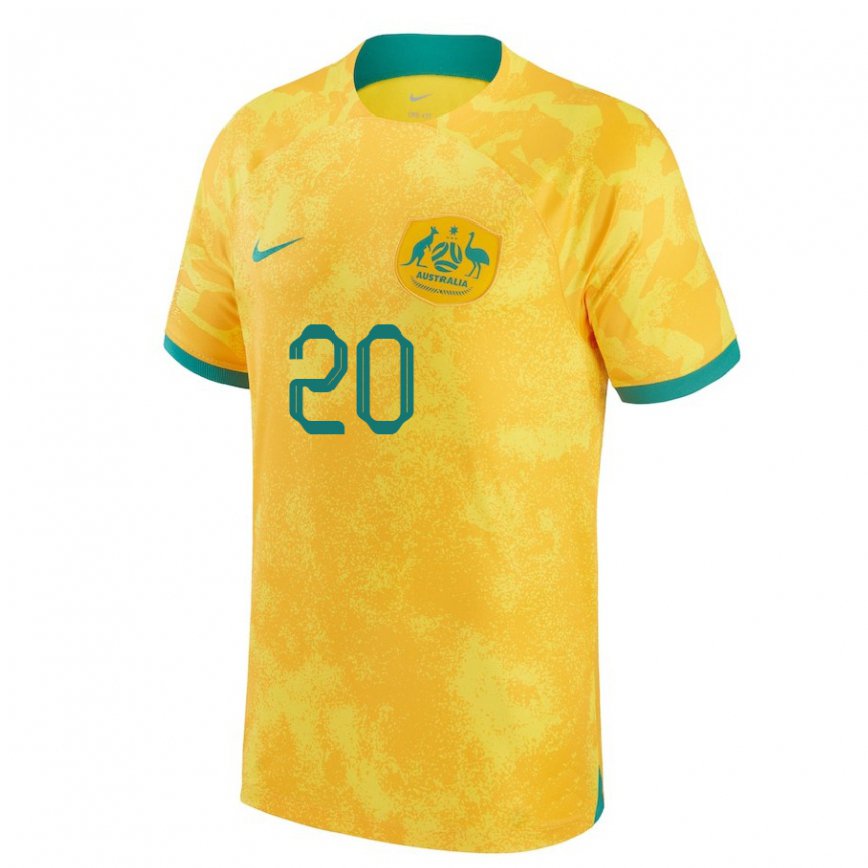 Niño Camiseta Australia Trent Sainsbury #20 Dorado 1ª Equipación 22-24 Perú