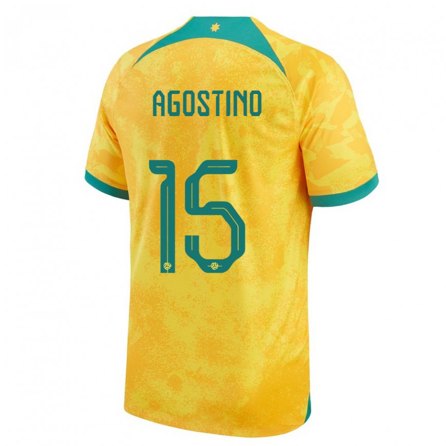 Niño Camiseta Australia Nick D'agostino #15 Dorado 1ª Equipación 22-24 Perú