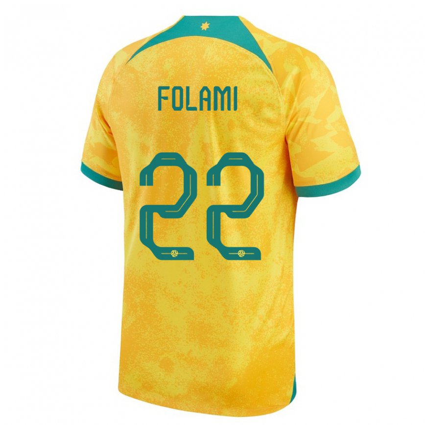 Niño Camiseta Australia Ben Folami #22 Dorado 1ª Equipación 22-24 Perú