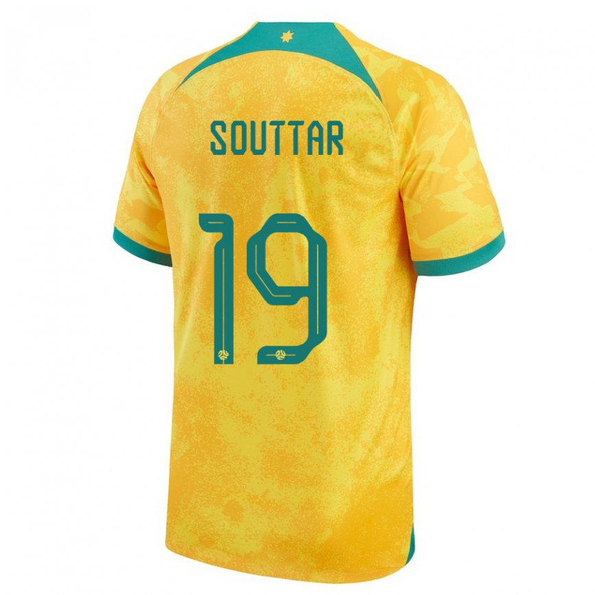 Niño Camiseta Australia Harry Souttar #19 Dorado 1ª Equipación 22-24 Perú