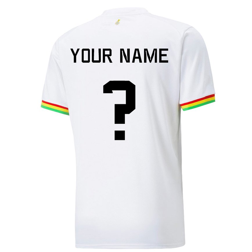 Niño Camiseta Ghana Su Nombre #0 Blanco 1ª Equipación 22-24 Perú