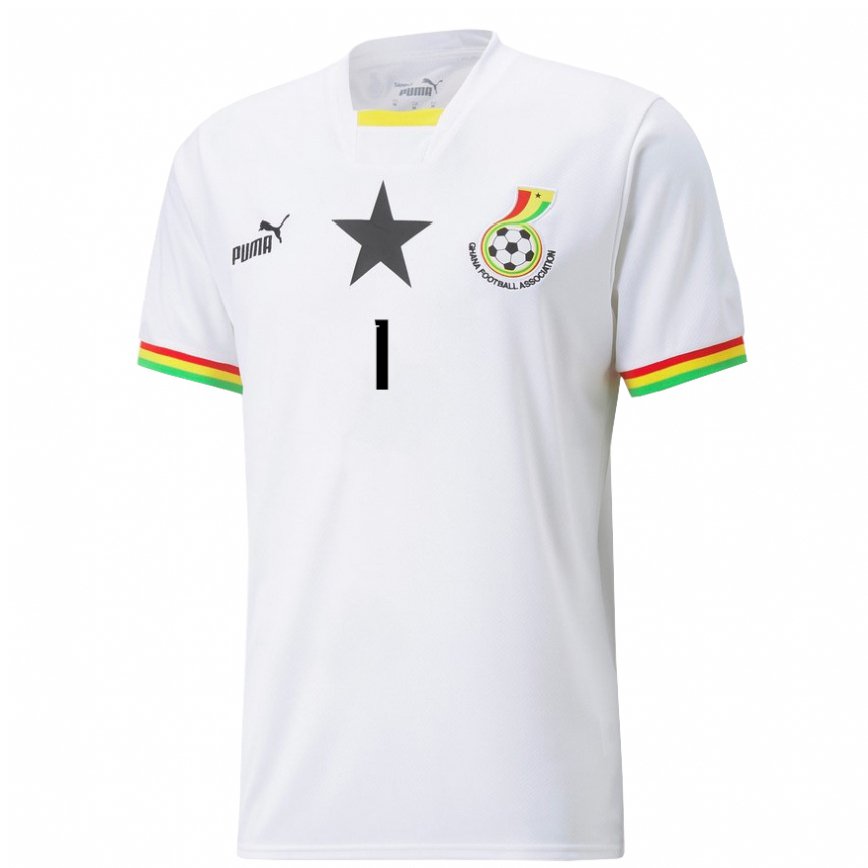 Niño Camiseta Ghana Richard Ofori #1 Blanco 1ª Equipación 22-24 Perú