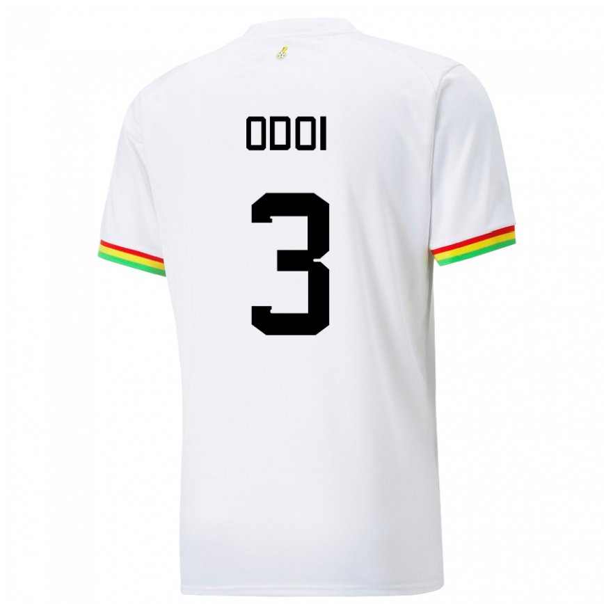 Niño Camiseta Ghana Denis Odoi #3 Blanco 1ª Equipación 22-24 Perú