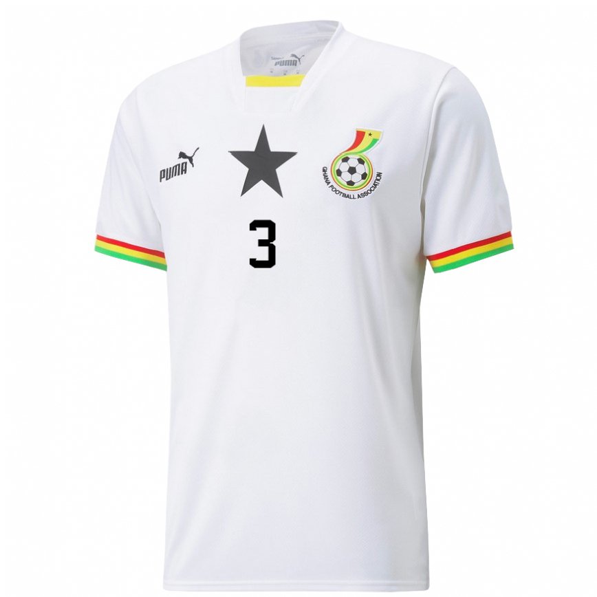 Niño Camiseta Ghana Denis Odoi #3 Blanco 1ª Equipación 22-24 Perú