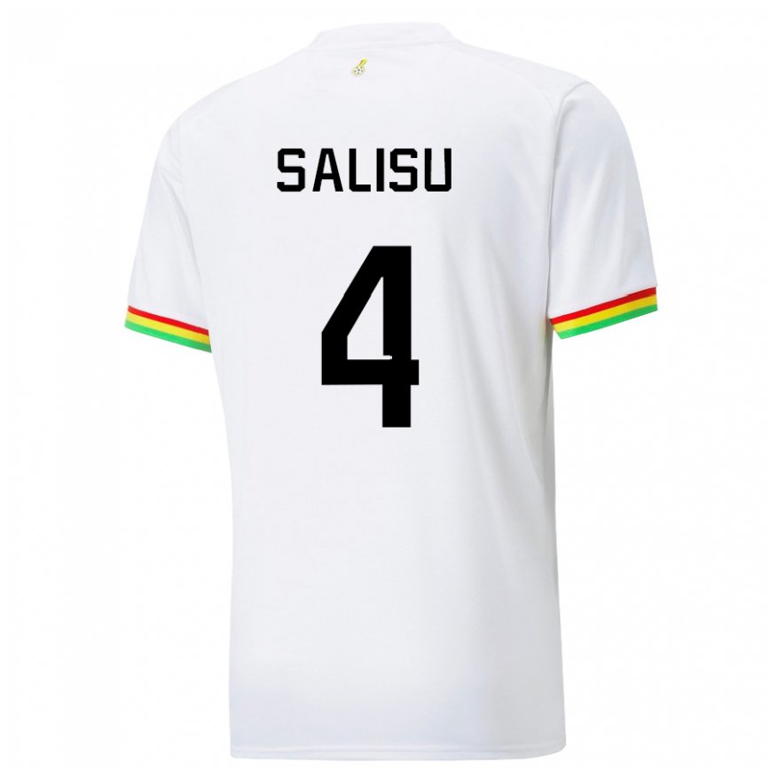 Niño Camiseta Ghana Mohammed Salisu #4 Blanco 1ª Equipación 22-24 Perú