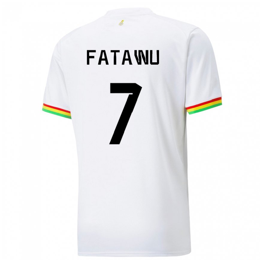 Niño Camiseta Ghana Issahaku Fatawu #7 Blanco 1ª Equipación 22-24 Perú