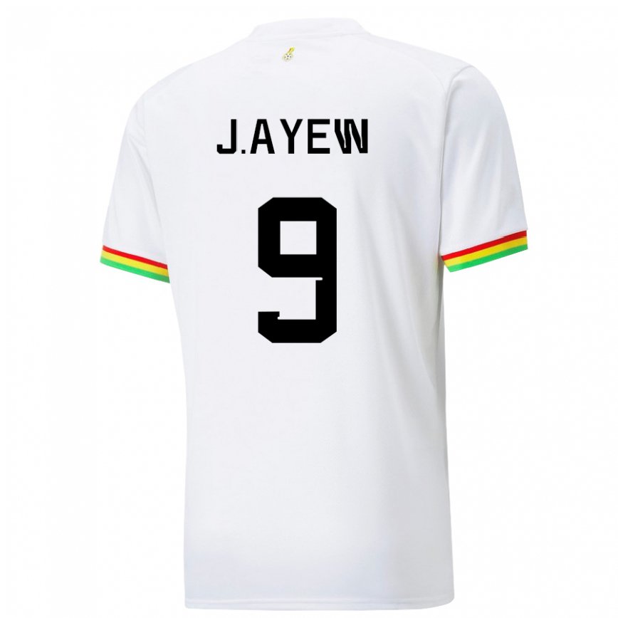 Niño Camiseta Ghana Jordan Ayew #9 Blanco 1ª Equipación 22-24 Perú